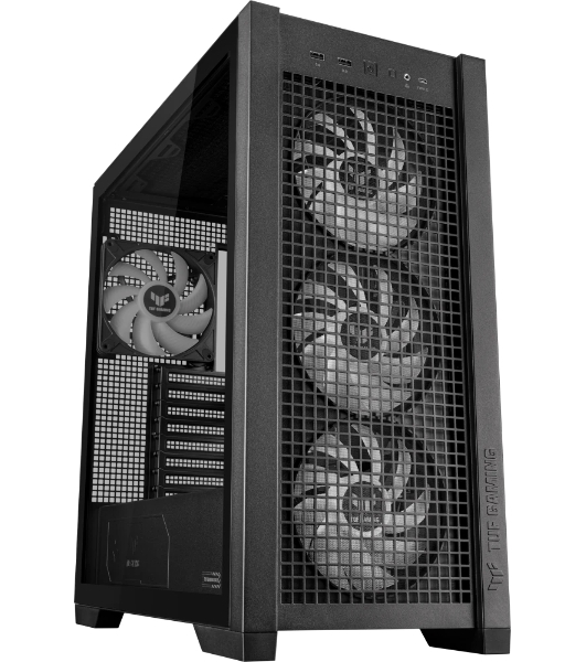 Компьютерный корпус ASUS TUF GAMING GT302 TG ARGb черный (90DC00I0-B19000) GT302/ARGb FANS/BLK