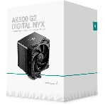 Кулер для процессора DEEPCOOL AK500 G2 DIGITAL NYX LGA1851/1700/1200/115X/AM5/AM4 (9шт/кор, TDP 240W, PWM, Fan 120мм, 5 тепл. Трубок, Copper Base, черный) RET (R-AK500G2-BKNNMN-GJD-1), фото3