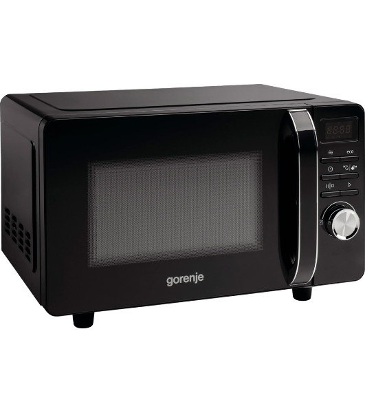 Микроволновая печь Gorenje MO20S4BC черный, 20 л, 700 Вт, переключатели - кнопки, поворотный механизм