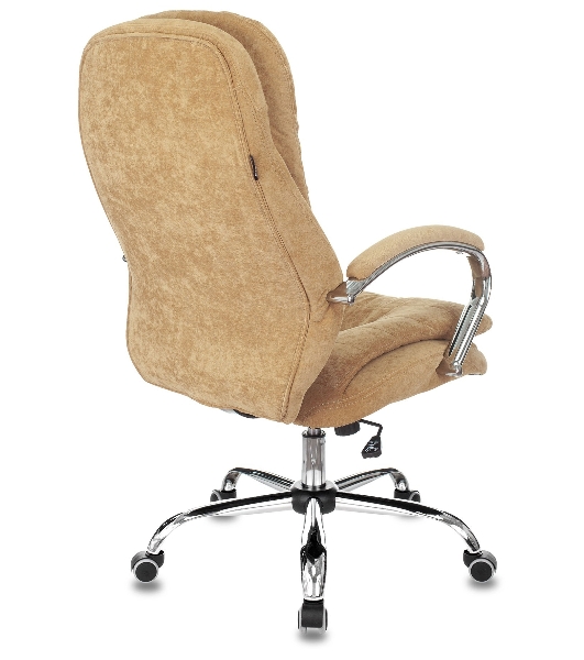 Кресло руководителя Бюрократ T-9950SL Fabric горчичный Velvet 73, крестовина металл хром