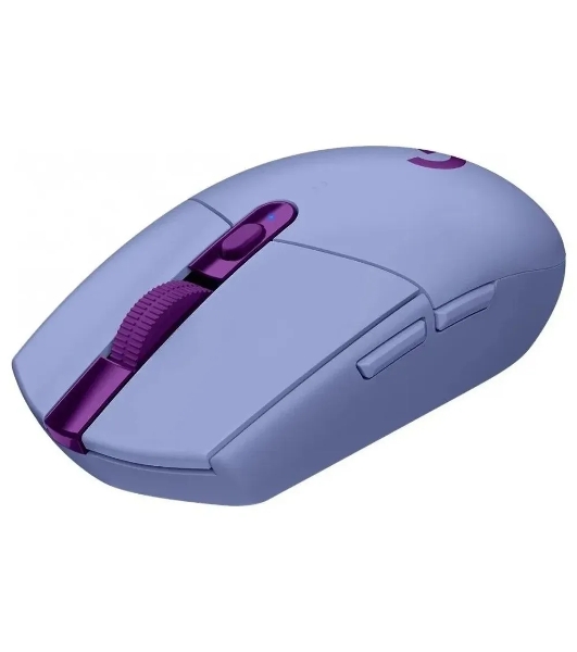 Мышь беспроводная Logitech G304 Lightspeed фиолетовый, 12000 dpi, радиоканал, USB, кнопки - 6