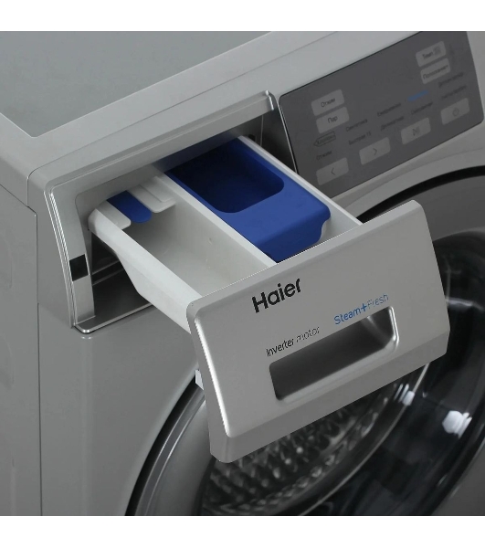 Стиральная машина Haier HW60-BP12919AS серебристый, загрузка фронтальная 6 кг, 1200 об/мин., класс: A+++