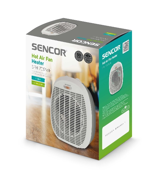 Тепловентилятор Sencor SFH 7017WH, белый, 2000 Вт, 20 м2, термостат