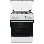 Плита газовая Gorenje GG6A11WF белый, конфорок 4 газовых, духовка 72 л, 60 см x 85 см x 60 см, фото 1