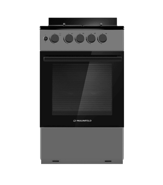 Плита газовая Maunfeld MGC50GEGR08 серый, конфорок 4 шт, духовка 59 л, 50 см x 88 см x 65 см