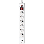 Удлинитель с сетевым фильтром Buro 6х5 м с заземл. 10А IP20 BU-SP5 USB 2A-W CCA белый, фото5