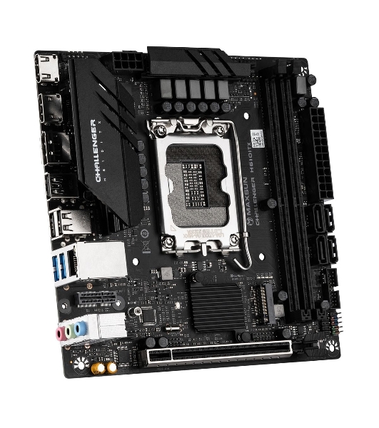 Материнская плата Maxsun MS-Challenger H610ITX 2LAN V3, LGA 1700, Intel H610, 2xDDR4, 4xSATA, 1xM.2, 1xPCI-E 4.0 x16, 2xHDMI, 1xDisplayPort, 1x 2.5Gb LAN, 2xUSB 3.2 Gen 1, 3xUSB 2.0, 3x3.5 мм, 5.1, Mini-ITX