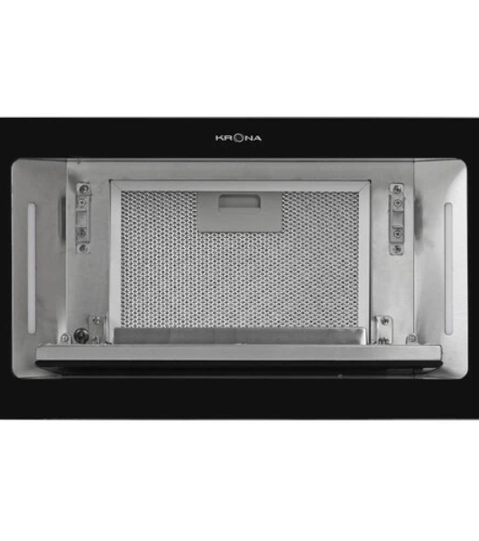 Вытяжка встраиваемая Krona Selina 600 Glass S черный, 52 см, 1300 куб. м/ч, 61 дБ