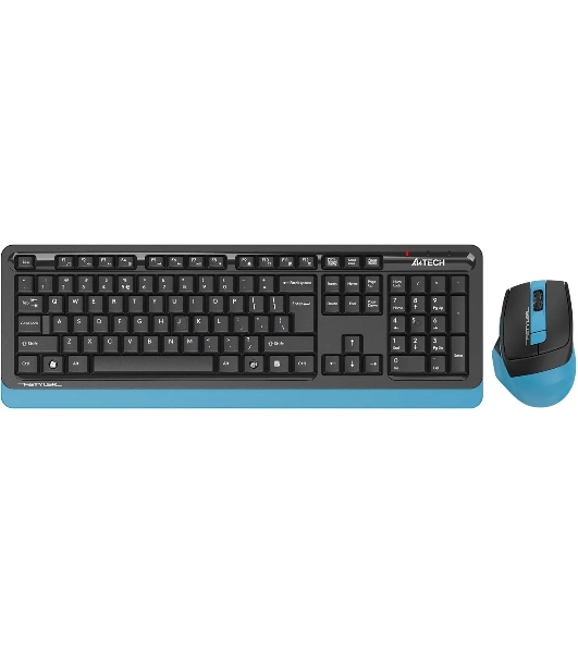 Комплект клавиатура+мышь A4Tech FStyler FG1035 беспроводной, USB, 2000 DPI, чёрный/синий