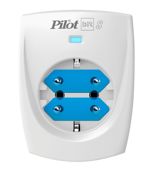 Сетевой фильтр ZIS PILOT BIT S, 1 розетка, 16А/3,5кВт, св.серый