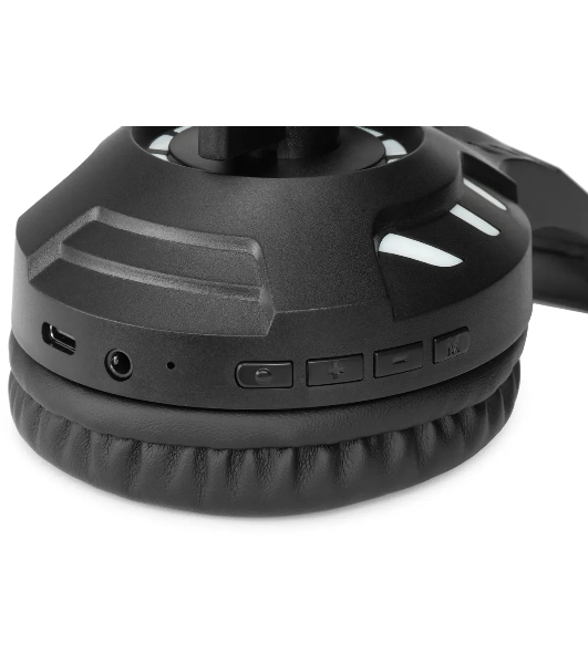 Гарнитура Oklick HS-L420G чёрный, беспроводная + проводная, Bluetooth, до 30 ч, подсветка