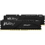 Оперативная память Kingston Fury Beast, DDR5, 32Gb (2x16Gb), 6400MHz, CL32, DIMM, с радиатором, черный, фото3