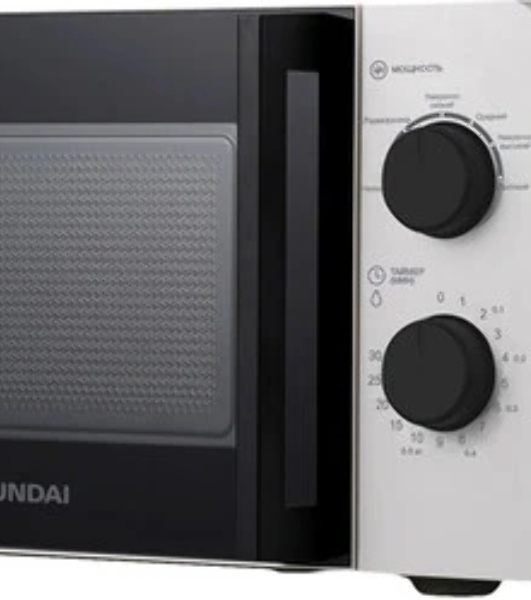 Микроволновая печь Hyundai HYM-M2047 белый, 20 л, 700 Вт, переключатели - поворотный механизм