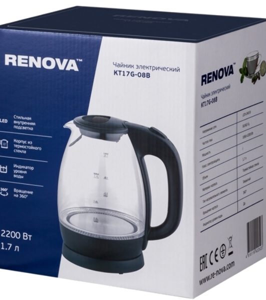 Чайник электрический Renova KT17G-08B