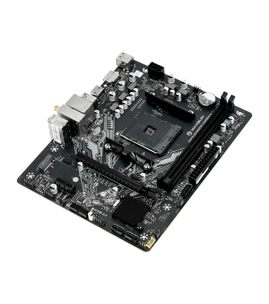 Материнская плата Maxsun MS-Challenger A520M-K WIFI, AM4, AMD A520, 2xDDR4, 3xSATA, 2xM.2, 1xPCIe 3.0 x16, 1xPCIe 3.0 x1, 1xDP, 1xHDMI, 1x1Gb LAN, Wi-Fi 5, Bluetooth 4.2, 2xUSB-A 5Gbps, 4xUSB-A 2.0, 2x3.5 мм, 5.1, mATX