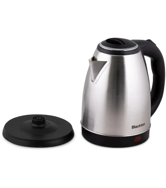 Электрочайник Blackton Bt KT1811S стальной/черный, 1.8 л, 1850 Вт, скрытый нагревательный элемент
