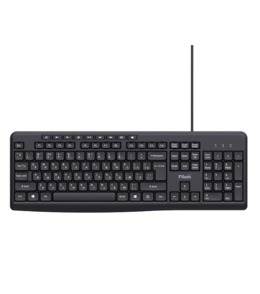 Клавиатура Filum FL-KB10 проводная, USB Type-A, чёрный