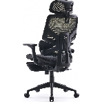 Кресло Cactus CS-CHR-MC01-LGNBK салатовый, сетка, подголовник, подставка для ног, фото9