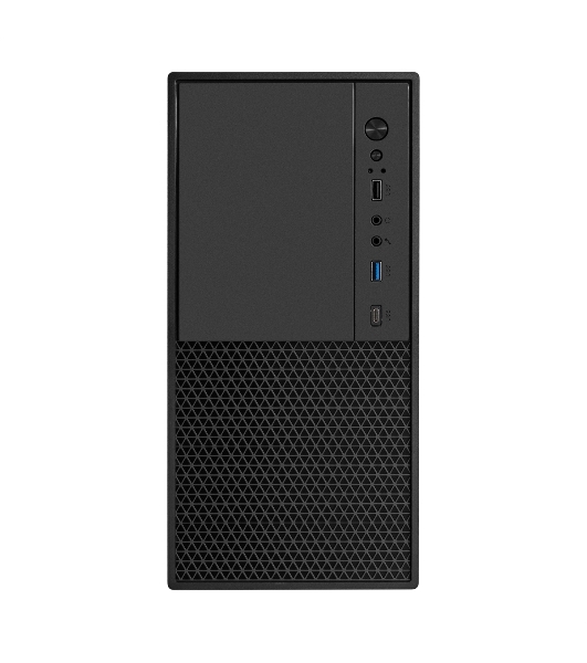 Компьютерный корпус Minitower ExeGate BAA-308MUC-UNS500 (mATX, БП UNS500 с вент. 12см, 1хUSB+1хUSB 3.0+1хTypeC, HD Audio, черный)