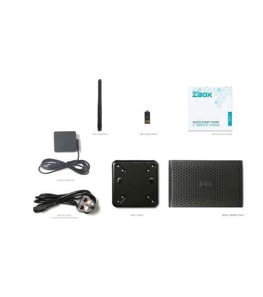 Платформа системного блока с ЦПУ Zotac ZOTAC ZBOX NANO, SFF, FANLESS, i7-1355U, 2 DDR5 SO-DIMM, M.2 SSD, 2.5'; SATAIII BAY, 2 GLAN, WIFI, BT, USBDRV, DP/HDMI, EU+UK PLUG
