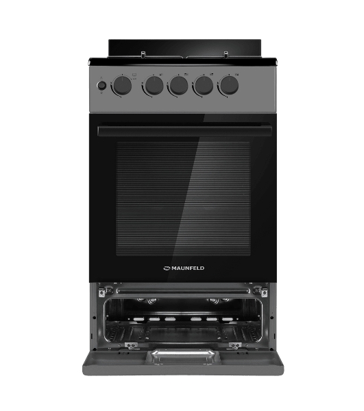 Плита газовая Maunfeld MGC50GEGR08 серый, конфорок 4 шт, духовка 59 л, 50 см x 88 см x 65 см