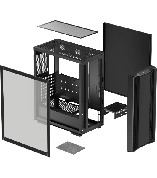Компьютерный корпус Deepcool CC560 V2 Limited без БП, боковое окно (закаленное стекло), черный, ATX