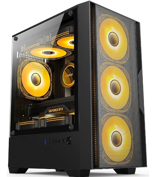 Компьютерный корпус Accord ACC-ZCU1B черный без БП mATX 3x120мм 1xUSB3.0 1xUSB3.1 audio