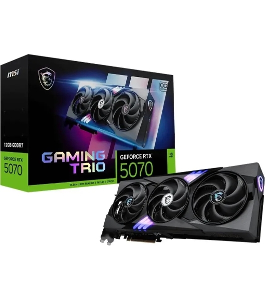 Видеокарта MSI RTX 5070 GAMING TRIO OC 12Gb GDDR7 192bit 3xDP HDMI 3FAN RTL