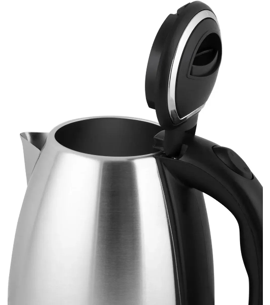 Электрочайник Blackton Bt KT1811S стальной/черный, 1.8 л, 1850 Вт, скрытый нагревательный элемент