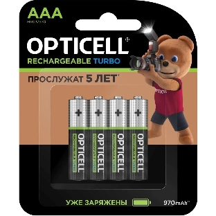Аккумулятор Opticell Turbo 6080004 AAA NiMH 970mAh (4шт) блистер