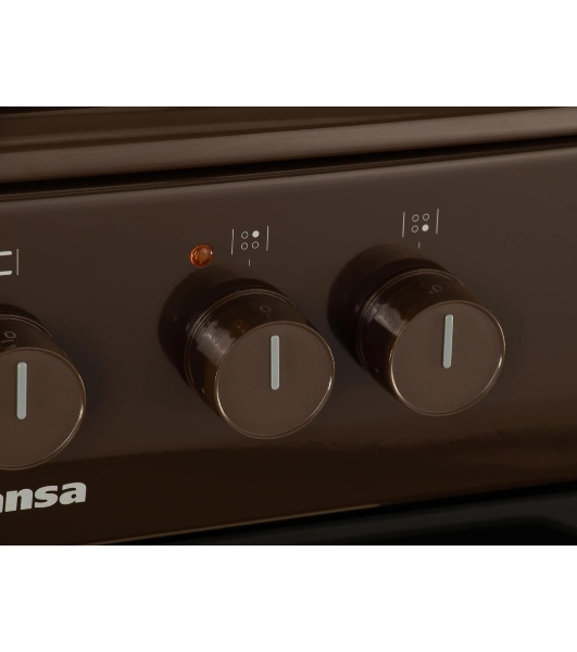 Плита электрическая Hansa FCEB53000 коричневый, конфорок 4 шт, духовка 69 л, 50 см x 85 см x 60 см