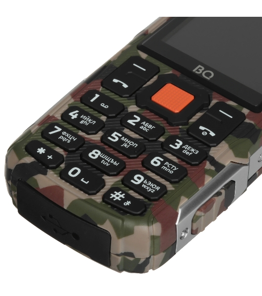 Мобильный телефон BQ 2430 Tank Power серебро/камуфляж