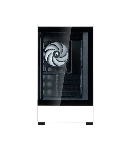 Компьютерный корпус ZALMAN P30 BW, MATX, BLACK/WHITE, WINDOW, 2x3.5', 3x2.5', 1xUSB TYPE-C, 1xUSB 3.0, SIDE 2x120мм ARGB, REAR 1x120мм ARGB