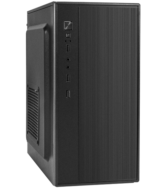 Компьютерный корпус Minitower ExeGate BAA-408-AA500 (mATX, БП AA500 с вент. 8см, 2*USB, HD Audio, черный)