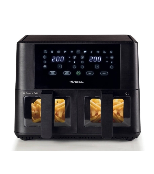 Аэрофритюрница Ariete 4631/00 черный, 2400 Вт, 9 л, сенсор, 11 программ