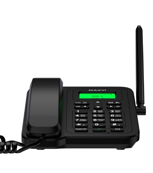 Телефон проводной Maxvi RT-01 черный