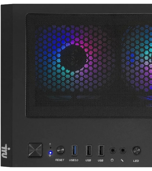 Компьютер IRU Tactio 510B7GP TWR i7 14700F (2.1) 64Gb SSD1Tb RTX 5070 12Gb Windows 11 Pro GbitEth 850W черный (RUS) (2126642)