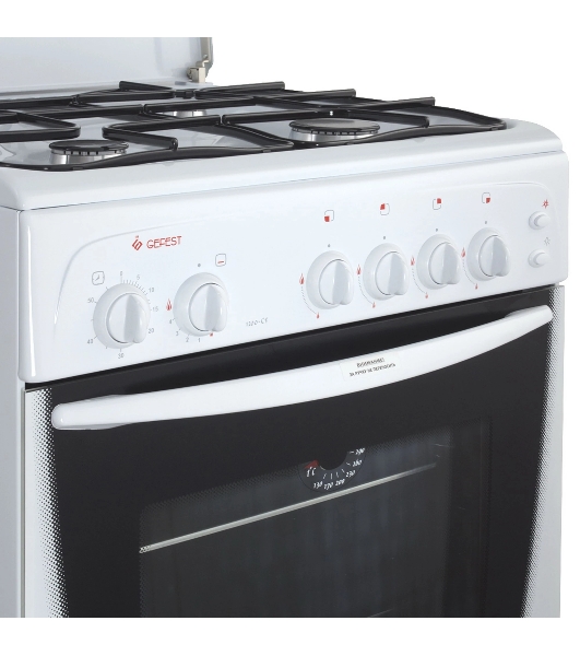 Плита газовая Gefest ПГ 1200 С5 белый, конфорок 4 шт, духовка 63 л, 60 см x 85 см x 60 см