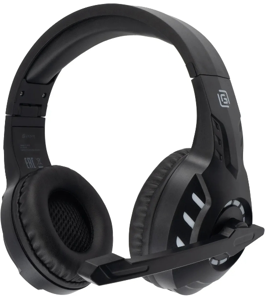 Гарнитура Oklick HS-L420G чёрный, беспроводная + проводная, Bluetooth, до 30 ч, подсветка