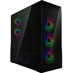 Корпус Arctic Xtender, Midi-Tower, чёрный, 3 x 140 мм, 2 x 120 мм, фото 1