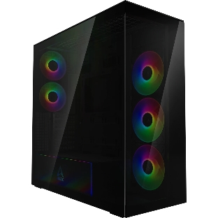 Корпус Arctic Xtender, Midi-Tower, чёрный, 3 x 140 мм, 2 x 120 мм