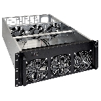 Корпус для майнинга ExeGate EX288960RUS Pro 8-650 без БП, 2*USB, 6*fan 120мм, места под: 8 видеокарт, 1 БП, фото2