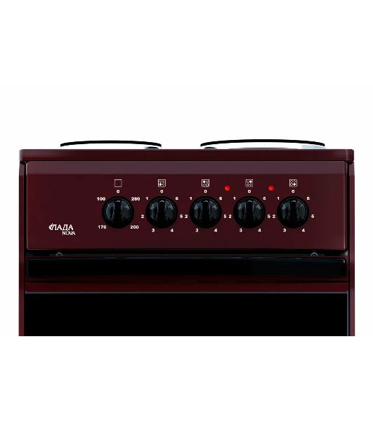 Плита электрическая Лада Nova AE 14027 B коричневый, конфорок 4, духовка 50 л, 50 см x 85 см x 54 см