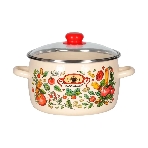 Кастрюля Appetite 1RC181S Болоньезе с крышкой, эмалированная сталь, сфер. 3 л, фото 1