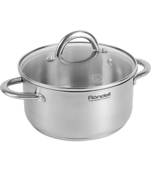 Кастрюля Rondell Point RDS-1312 4.8 л. d=24 см (с крышкой) сталь
