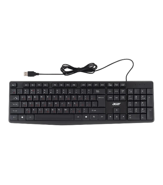Клавиатура проводная Acer OKW121 (ZL.KBDEE.00B), USB, черный