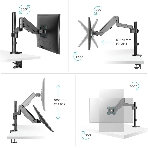 Кронштейн (держатель) ONKRON G70 для монитора 13'-34' дюймов настольный, черный, фото10