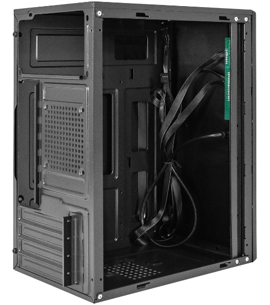 Компьютерный корпус Minitower ExeGate BAA-408-UNS450 (mATX, БП UNS450 с вент. 12см, 2хUSB, HD Audio, черный)