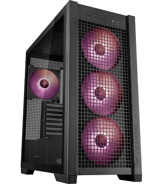 Компьютерный корпус ASUS TUF GAMING GT302 TG ARGb черный (90DC00I0-B19000) GT302/ARGb FANS/BLK