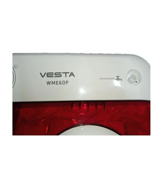 Стиральная машина VESTA WME60LP Ex красный, загрузка вертикальная 6 кг